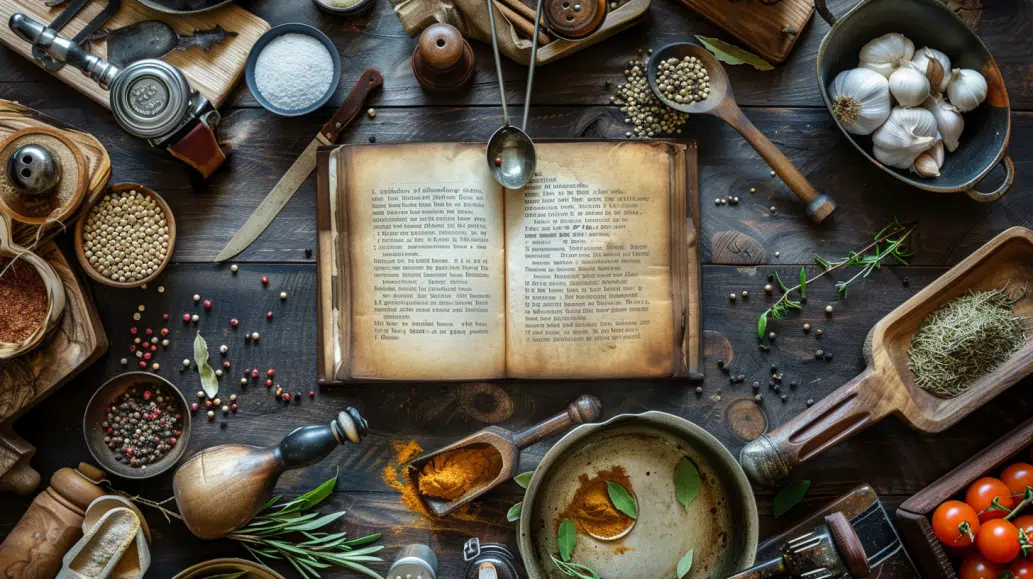 recipe book open to a page filled with abbreviations recipe book open to a page filled with abbreviations