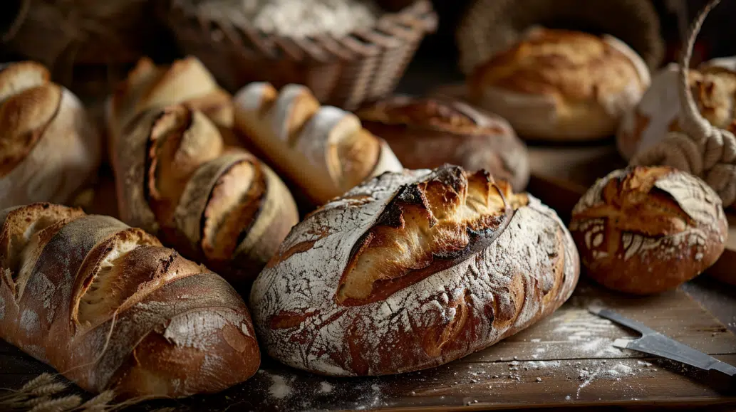 baked loaves of sourdough bread baked loaves of sourdough bread