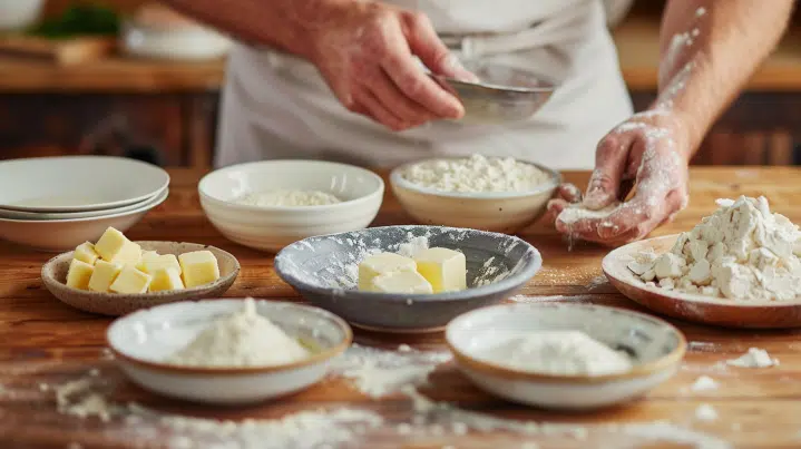 different ingredients measured out by hand different ingredients measured out by hand