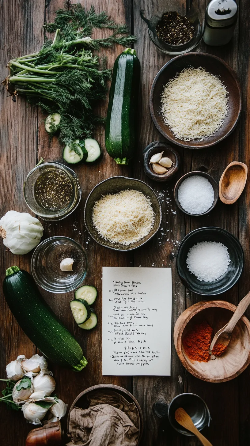 ingredients for zucchini chips