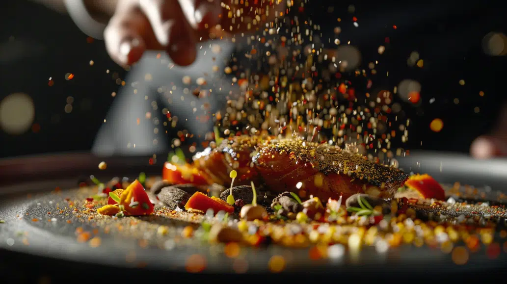 seasoning salmon with spices seasoning salmon with spices