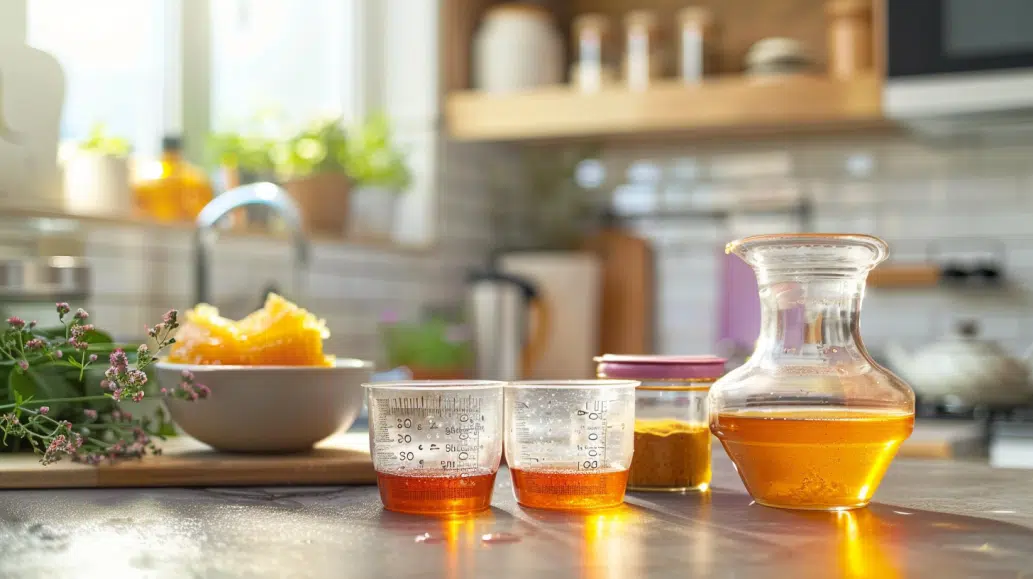 measured out sticky honey measured out sticky honey