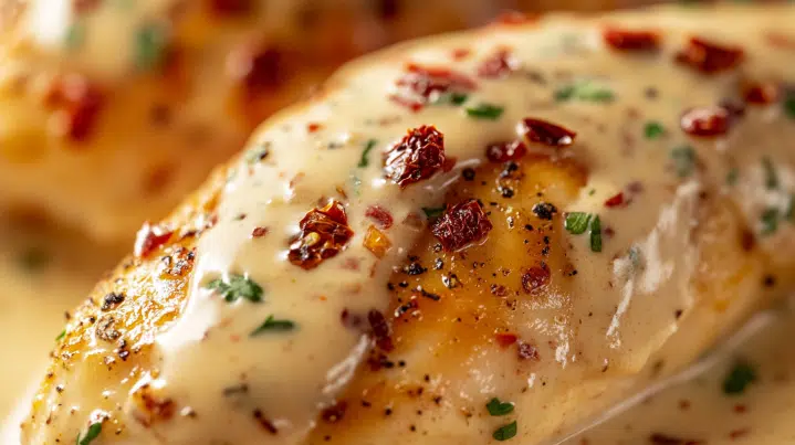 Chicken breast in creamy marry me chicken sauce