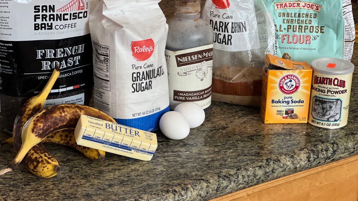 Simple Banana Bread Ingredients