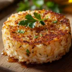 crispy garlic herb rice patty recipe