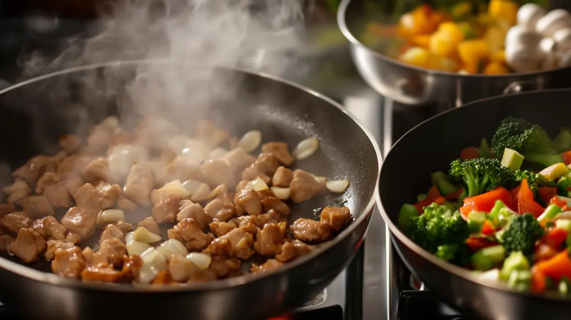 following the order of operation in cooking