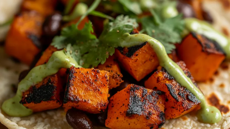 black bean butternut squash tacos