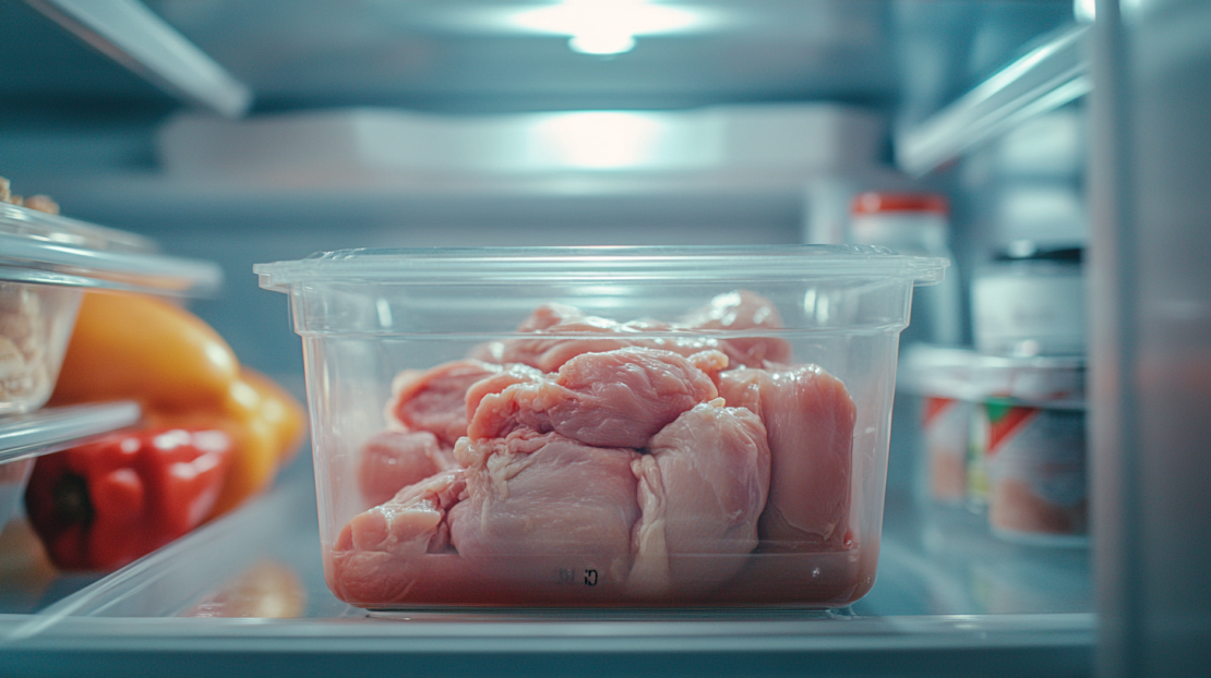 properly stored raw chicken