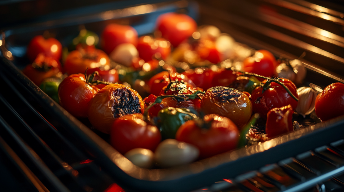 roasting tomatoes garlic and peppers