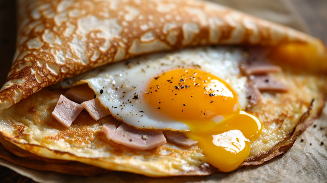 savory breakfast crepe
