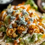 Buffalo Cauliflower Tacos Recipe with Blue Cheese Sauce