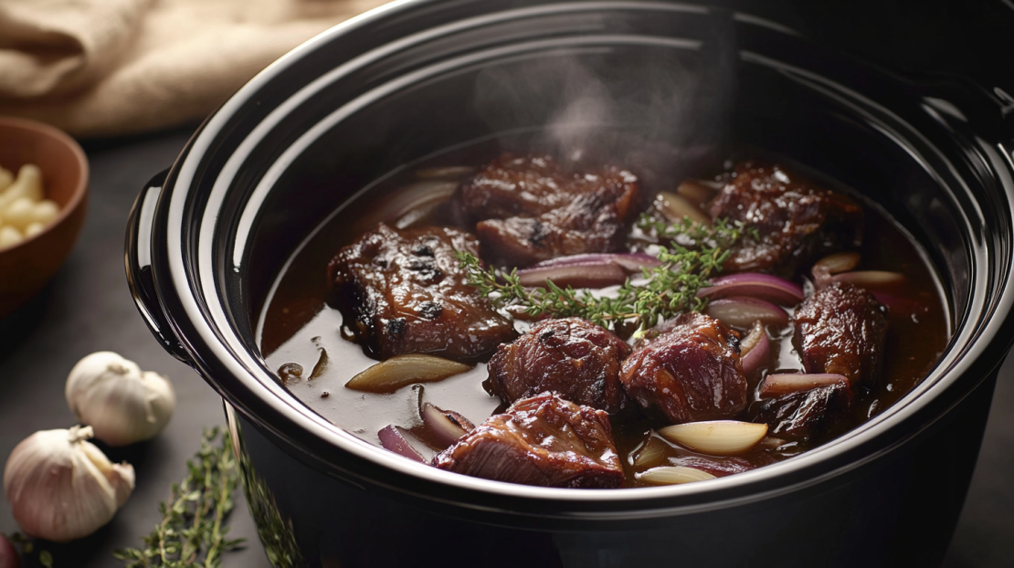 Slow cooker beef short ribs