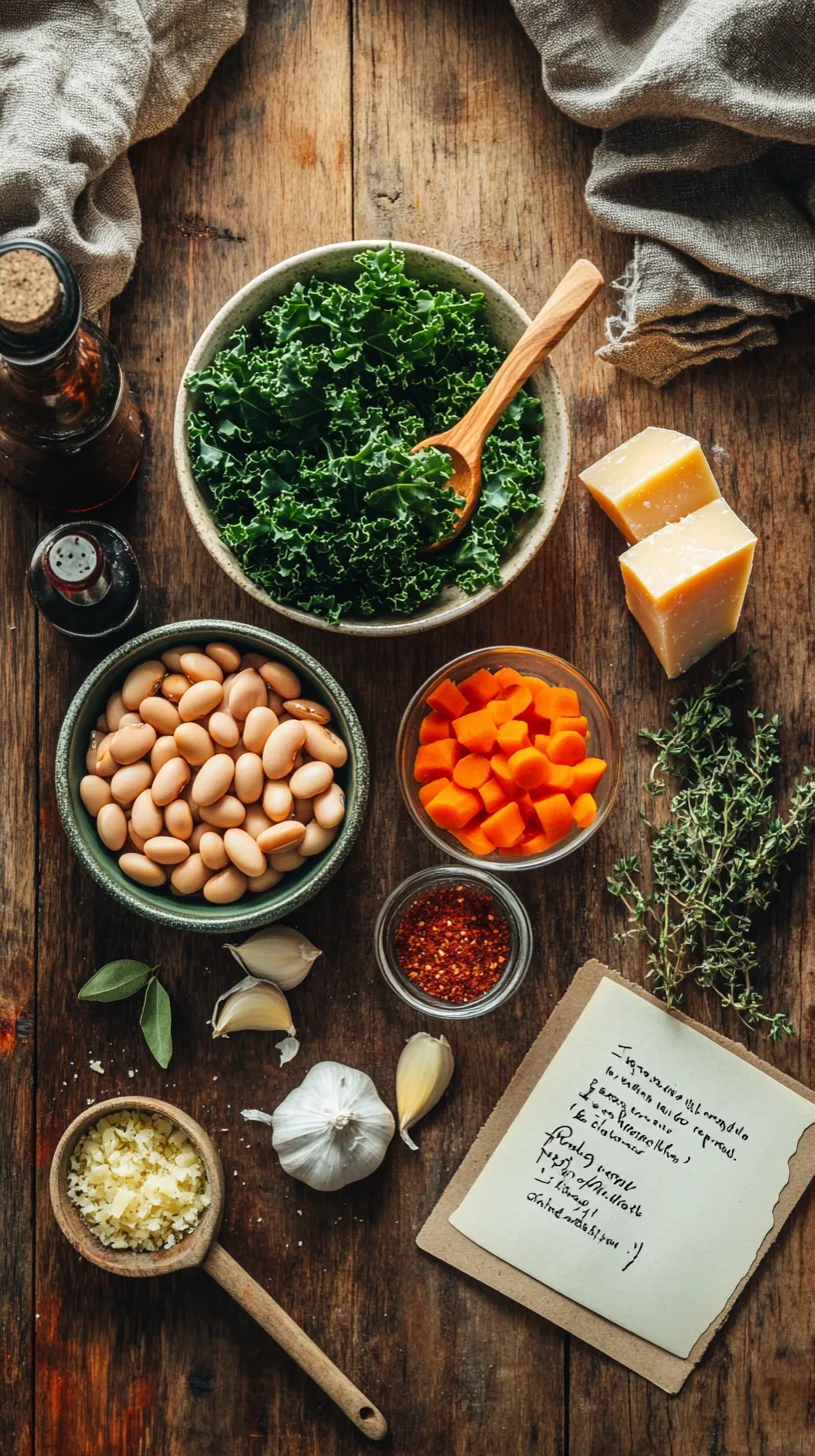 Tuscan white bean soup ingredients