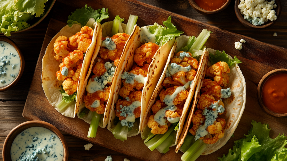 buffalo cauliflower tacos