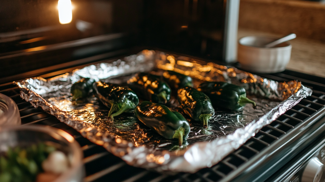 how to broil poblano peppers