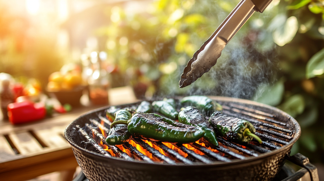 how to grill poblano peppers