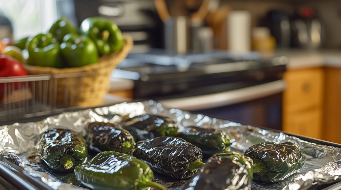 how to roast poblano peppers in the oven