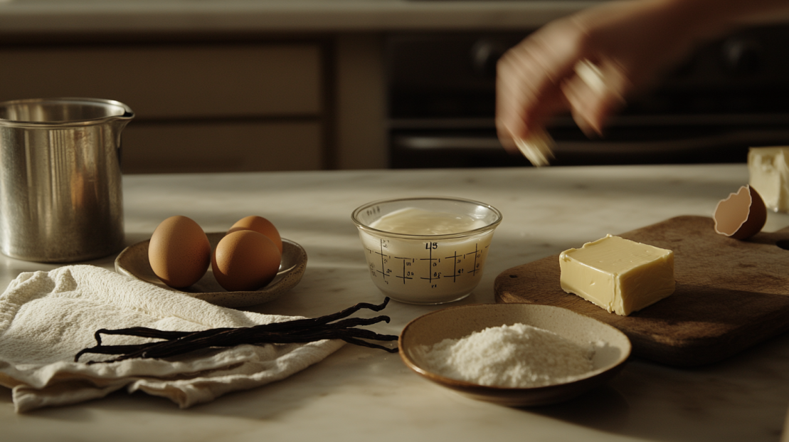 making vanilla pudding