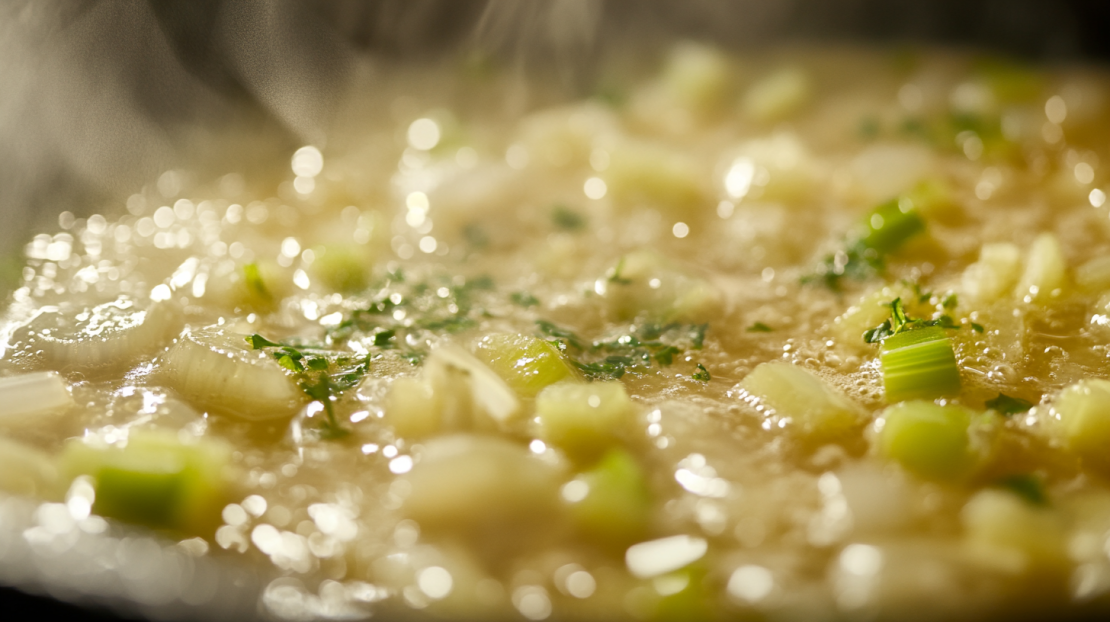 sauteing the the vegetables for thanksgiving dressing