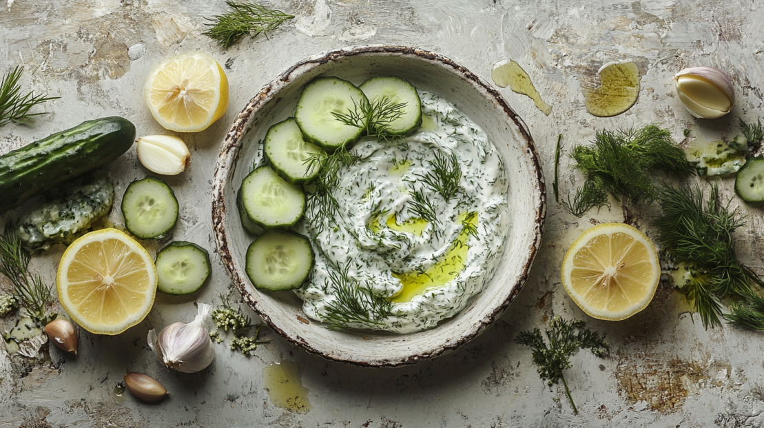 freshly made tzatziki sauce recipe