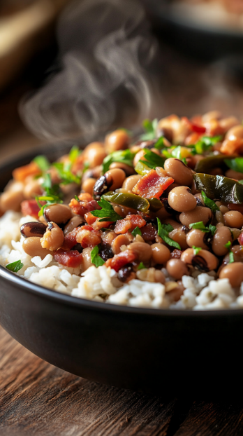 hearty bowl of hoppin' john