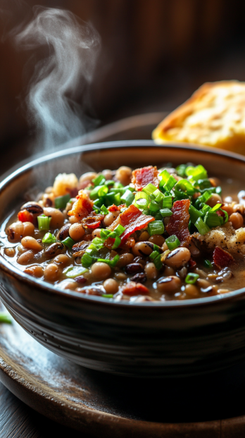 how to Serve And Garnish black-eyed peas