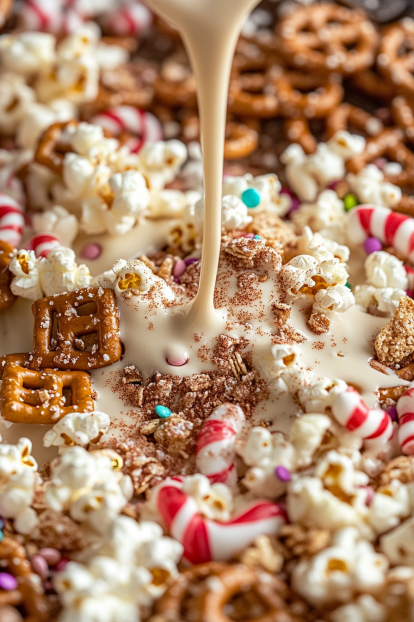 making christmas crunch for the holidays
