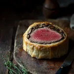 perfect slice of beef wellington