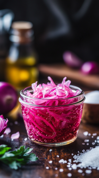 quick-pickled red onions