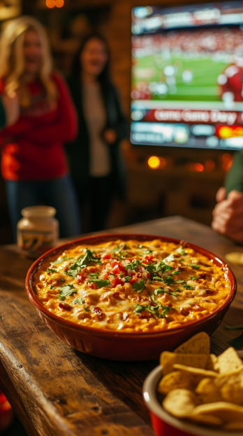 Loaded Queso Dip for gameday