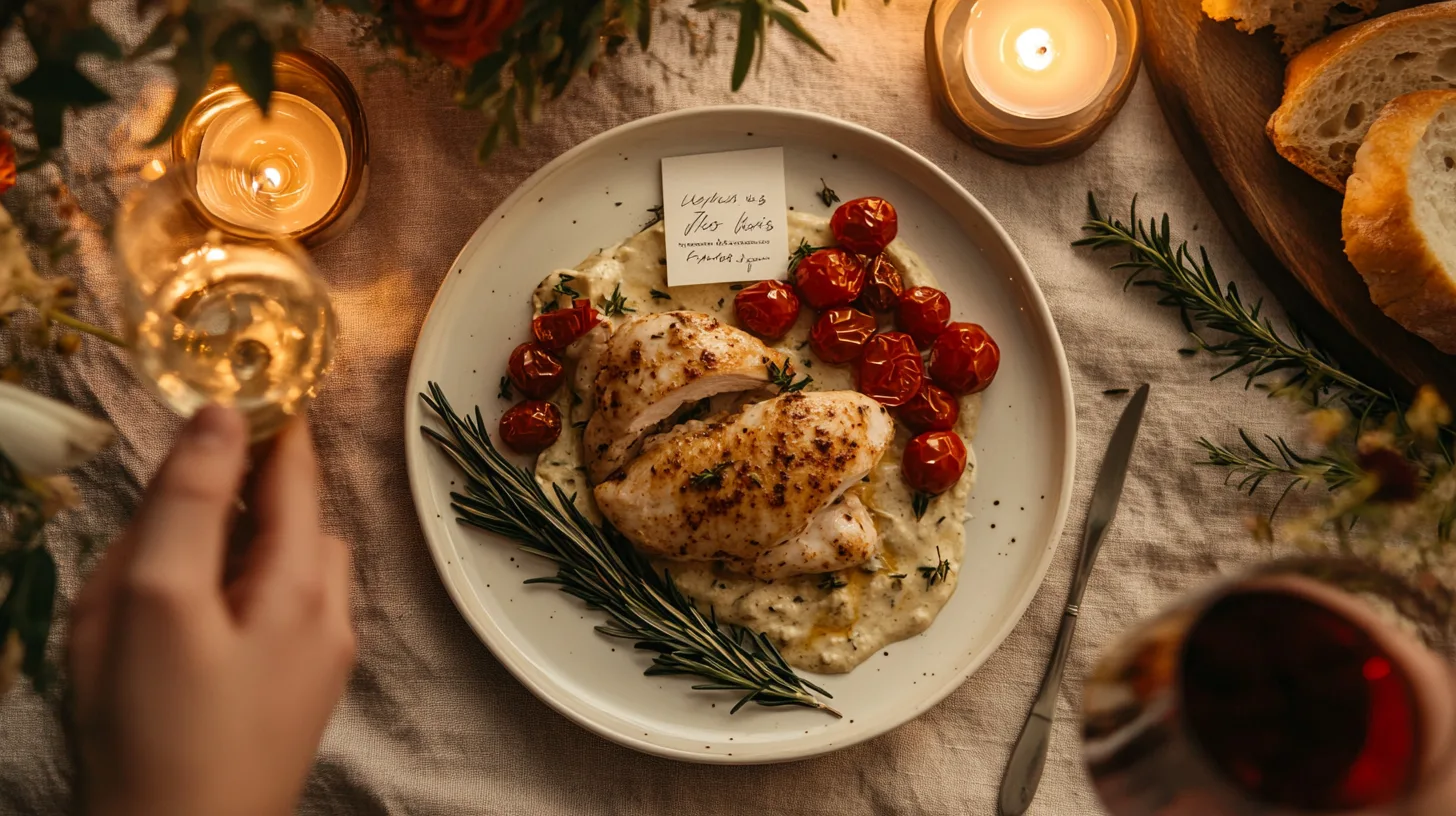 Valentine’s Day Creamy Tuscan Chicken