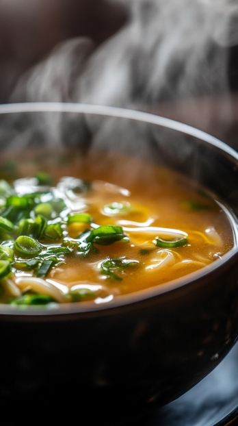 beautiful steaming bowl of egg drop soup