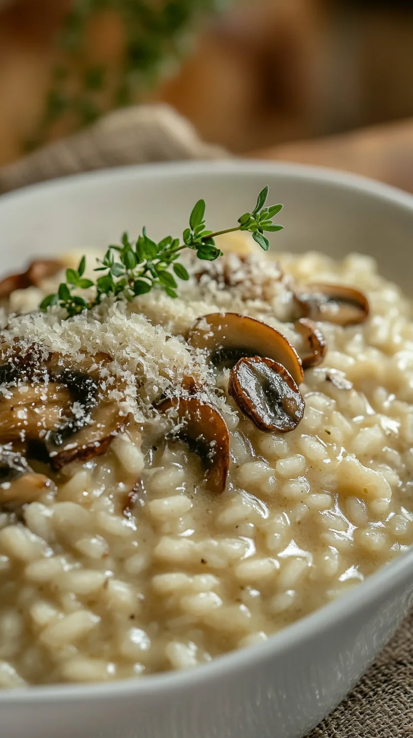 creamy mushroom risotto