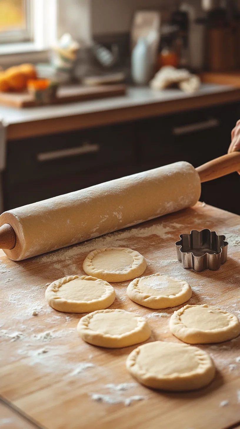 home cook rolling out empanada dough