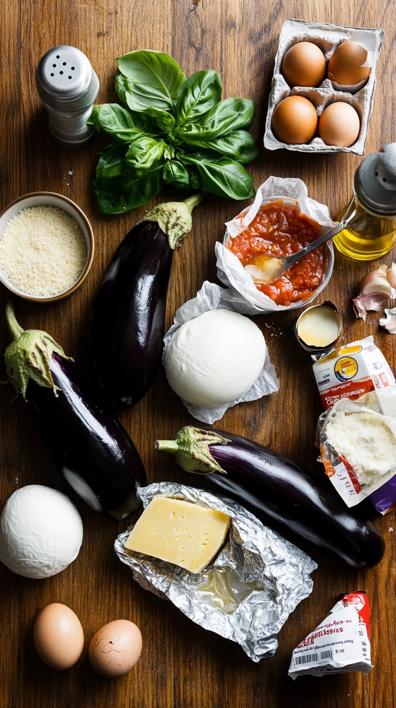 ingredients for eggplant parmesan