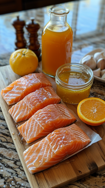 ingredients for honey mustard salmon