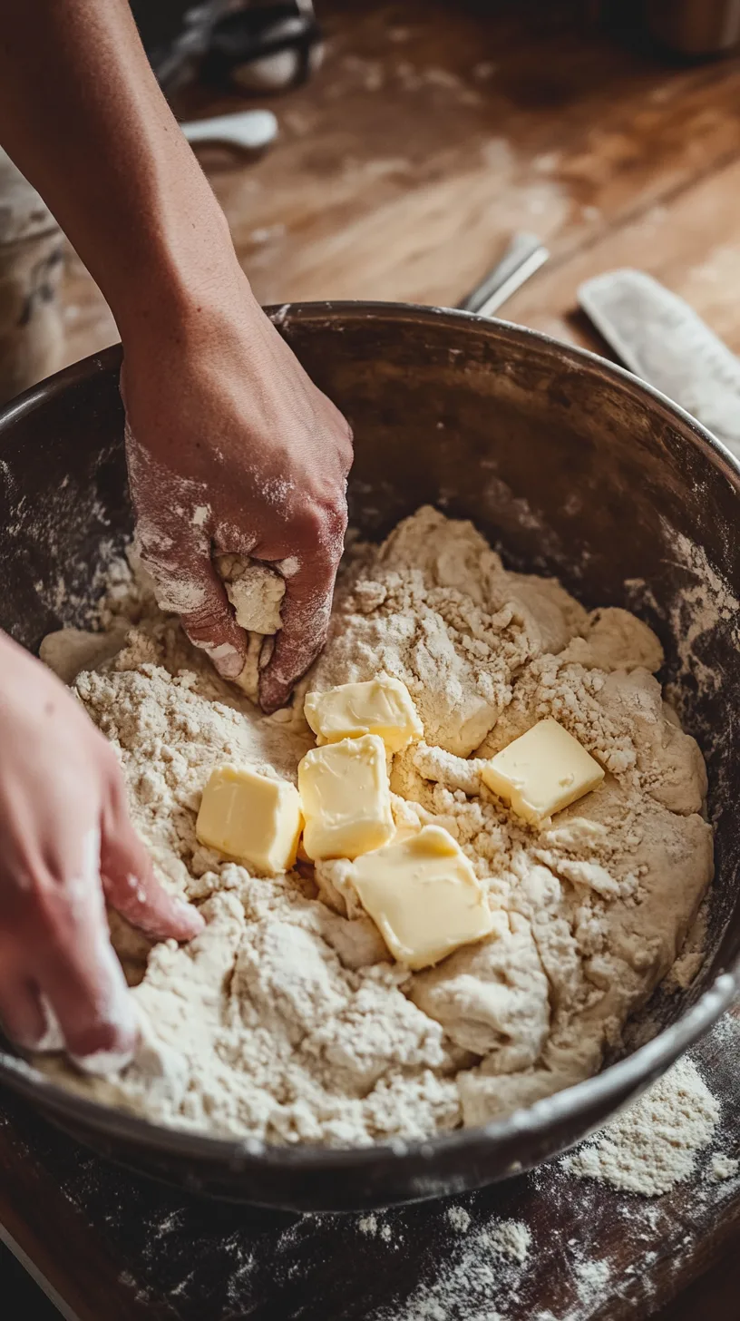 mixing empanada dough
