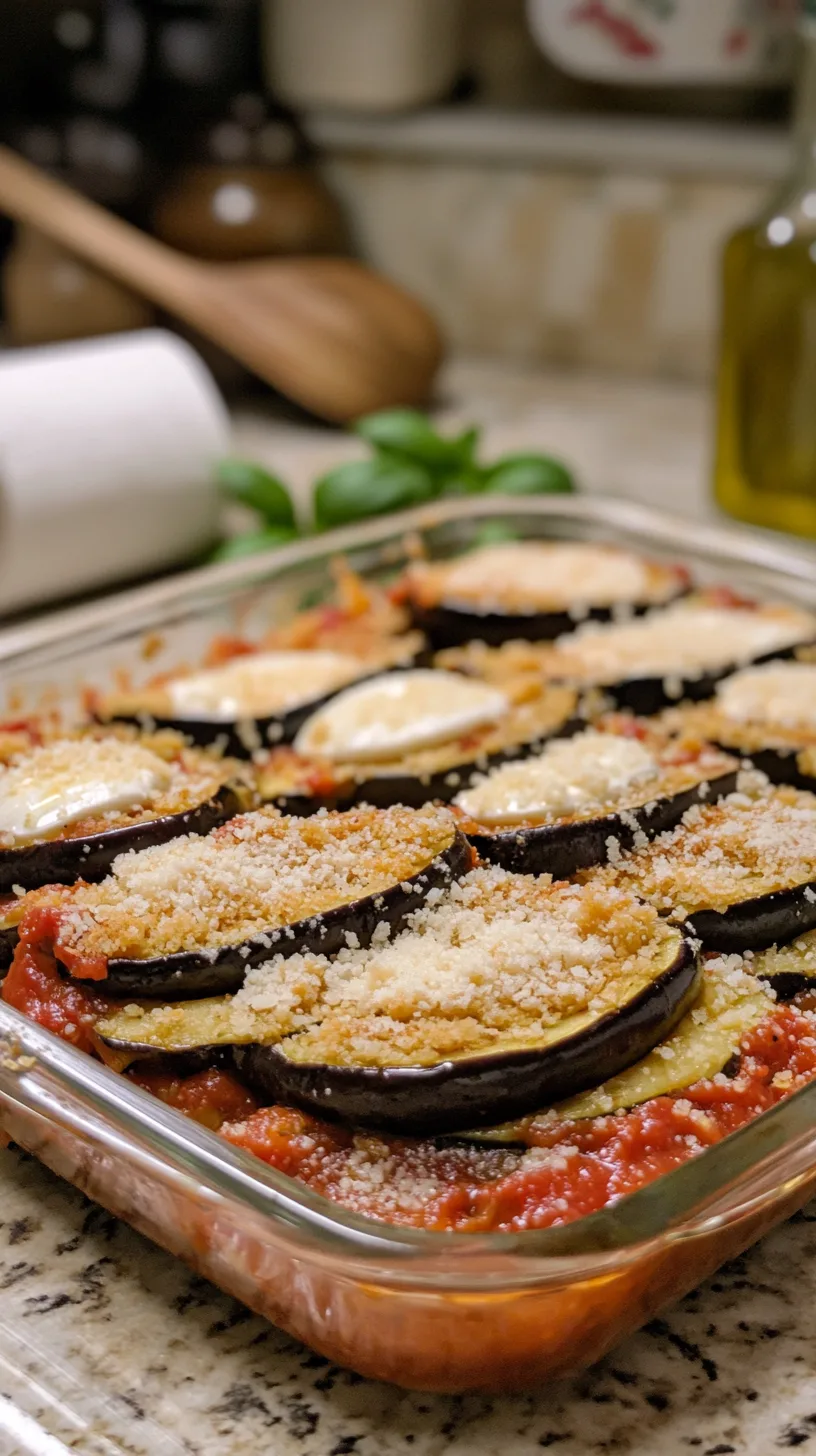 unbaked eggplant parmesan