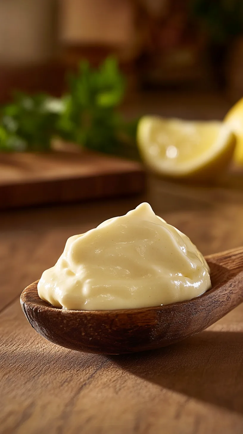 a spoon full of mayonnaise