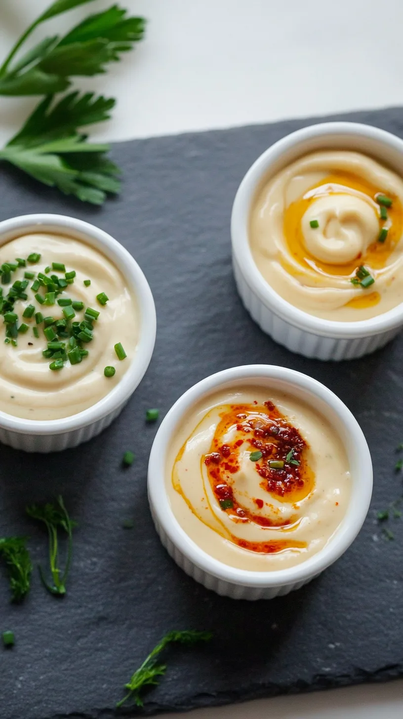 different variations of mayonnaise