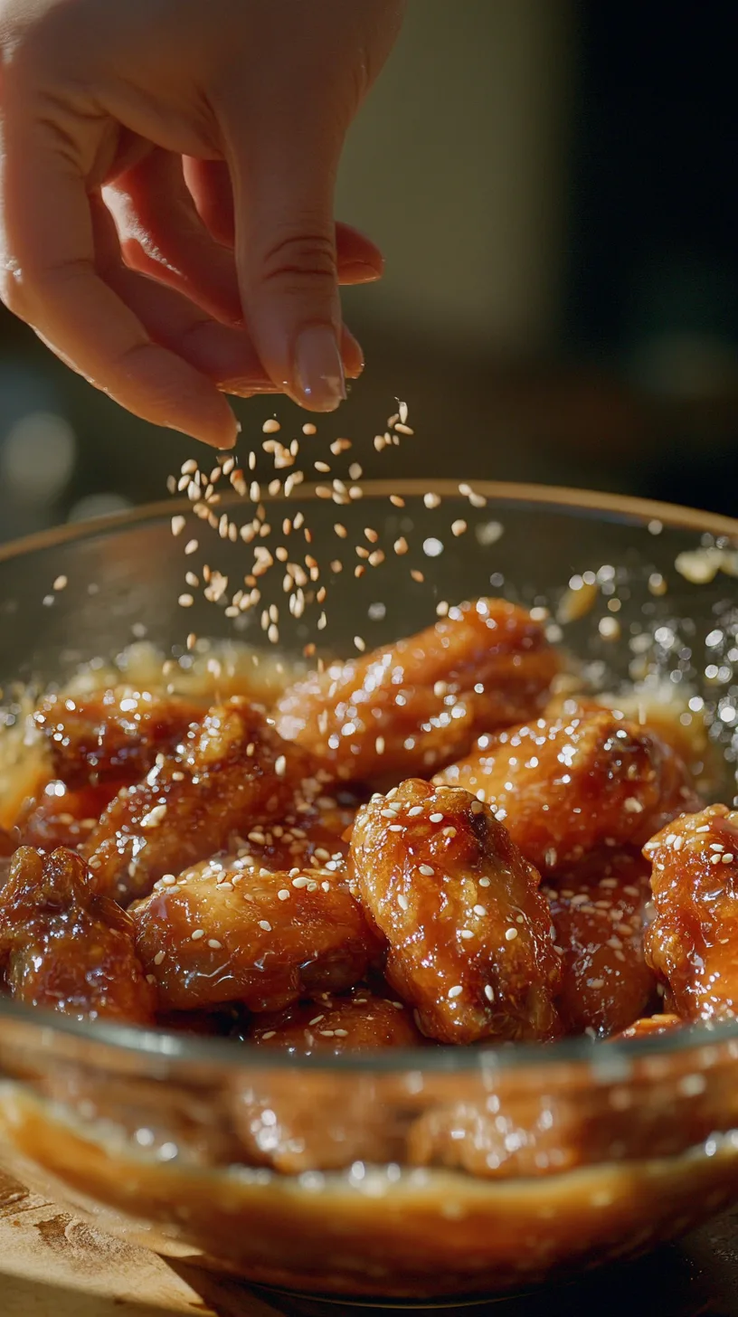 glazing the patis chicken wings