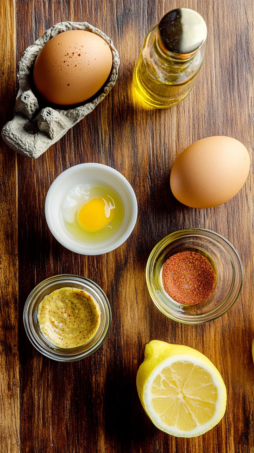 ingredients for making mayonnaise