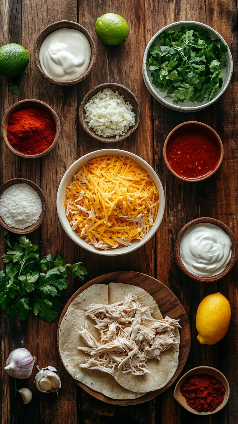 ingredients for sour cream enchiladas