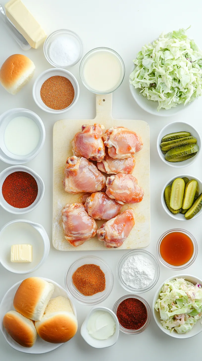 ingredients needed for Nashville Hot Chicken Sliders