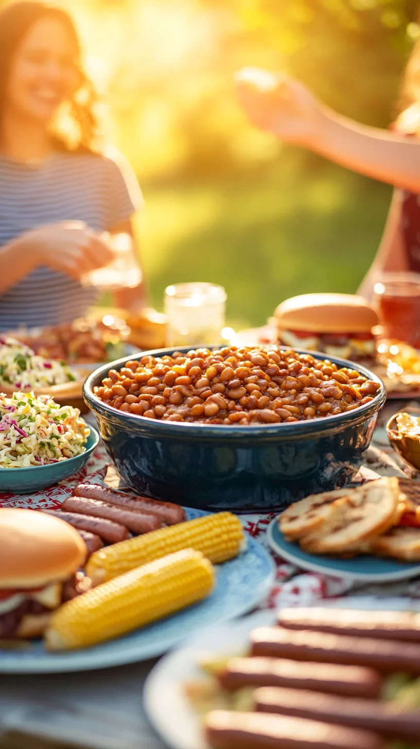 Grandma Brown's baked beans as the centerpiece
