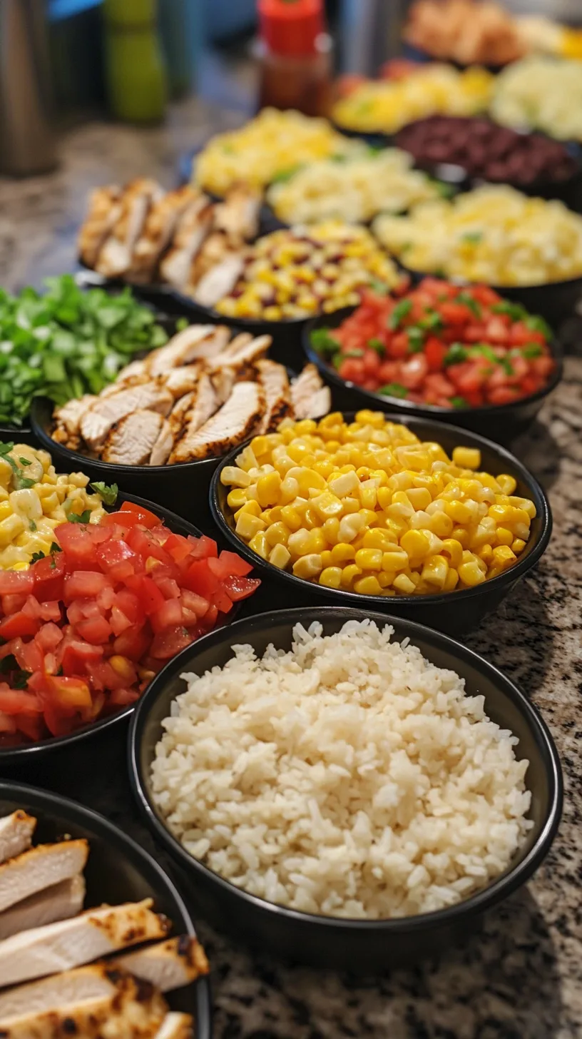 ingredients for street corn rice bowl