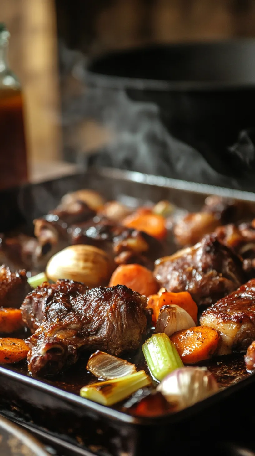roasted bones and vegetables for home made broth