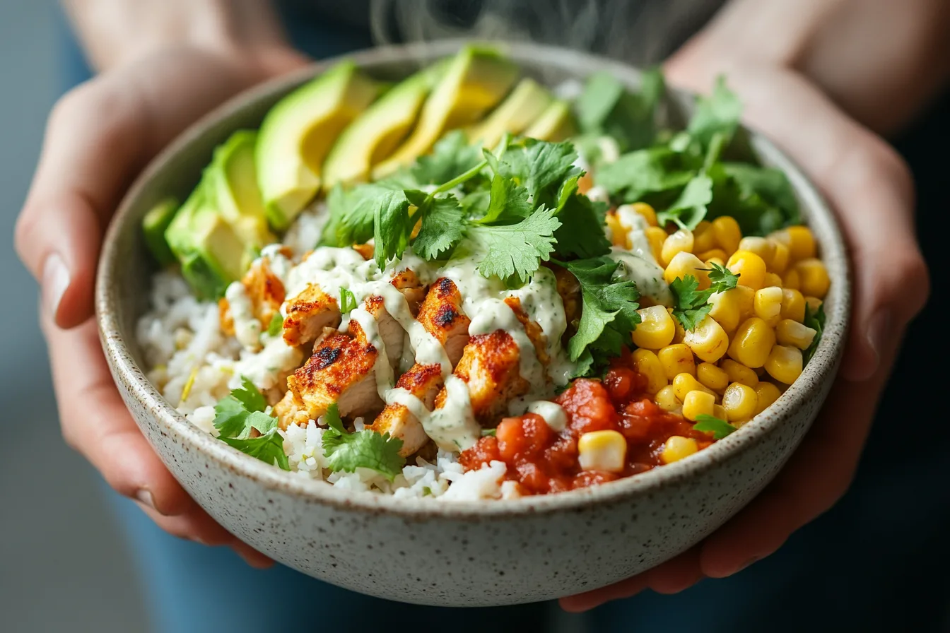 street corn chicken rice bowl recipe