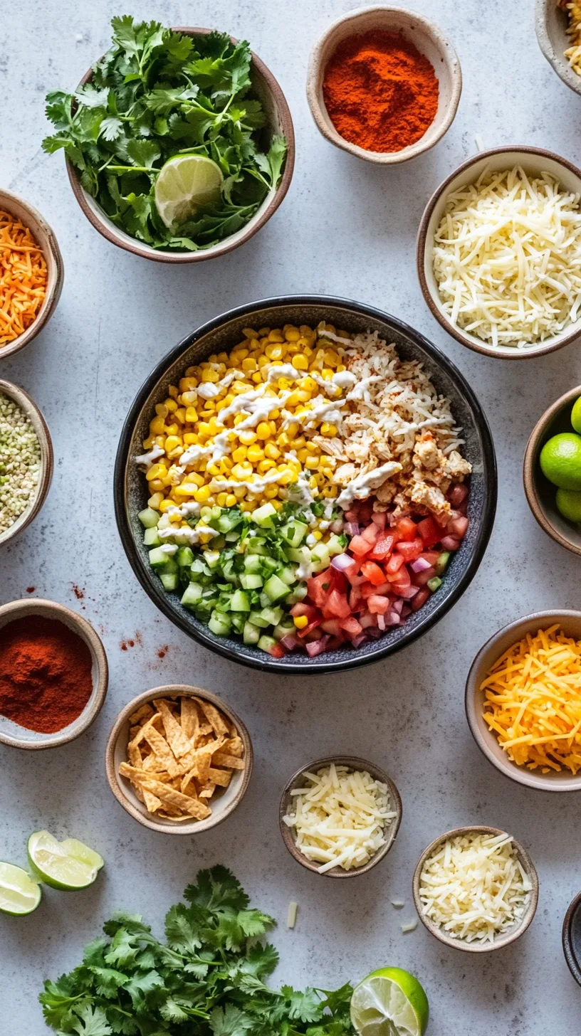 toppings for street corn chicken bowl