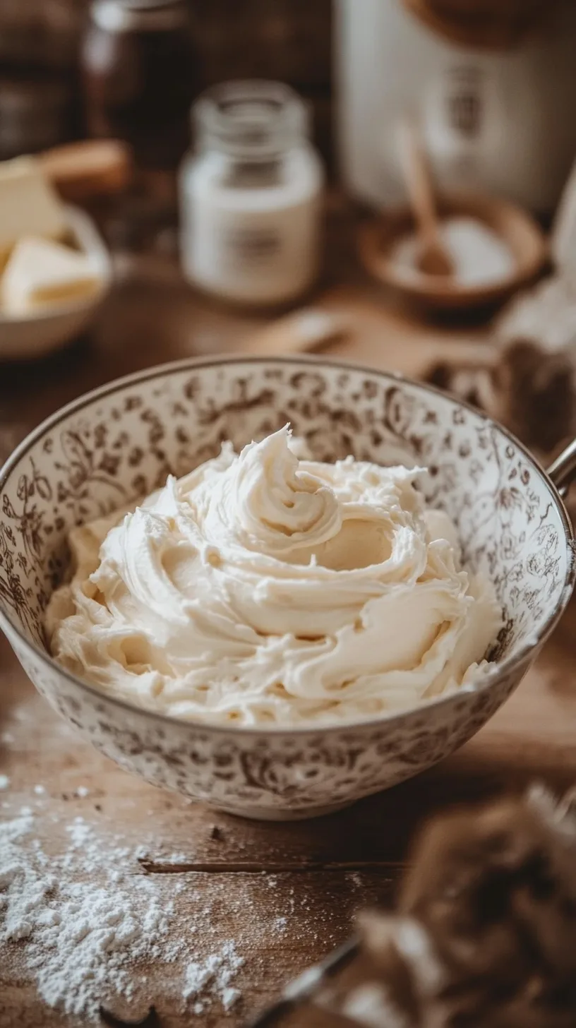 cream cheese frosting in a bowl